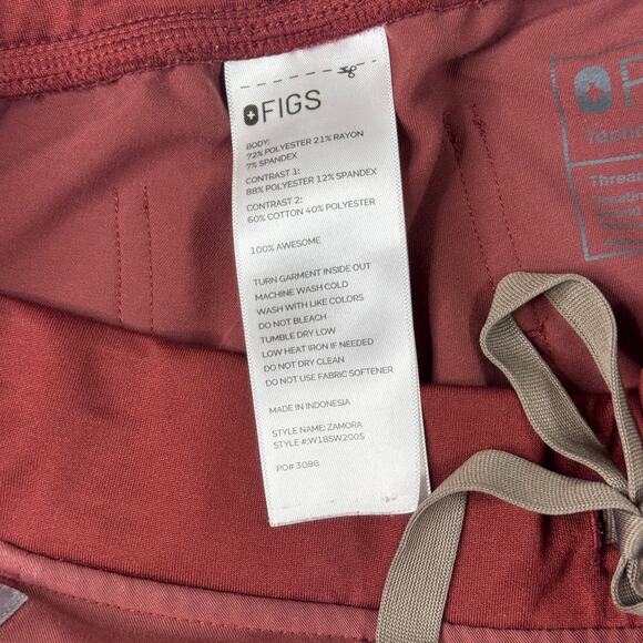 Figs Zamora Scrub Bottom Jogger Dark Cherry Women’s Medium Rare Retired 3088 - Picture 10 of 13